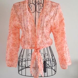 Chiffon handmade floral top